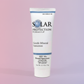 Solar Protection Formula on pink and purple pastel background